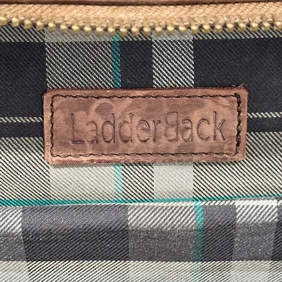 LadderBack 100% Leather Brown Rugged & Rustic Design Laptop Messenger Bag - Picture 11 of 16